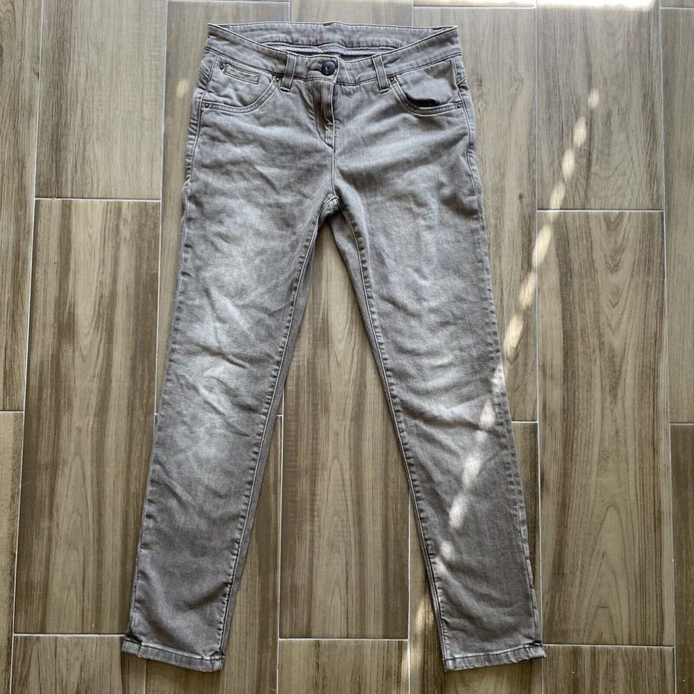 BRUNELLO CUCINELLI MADE IN ITALY Women's Brown Gray Denim 98% COTOTN Jeans US 4